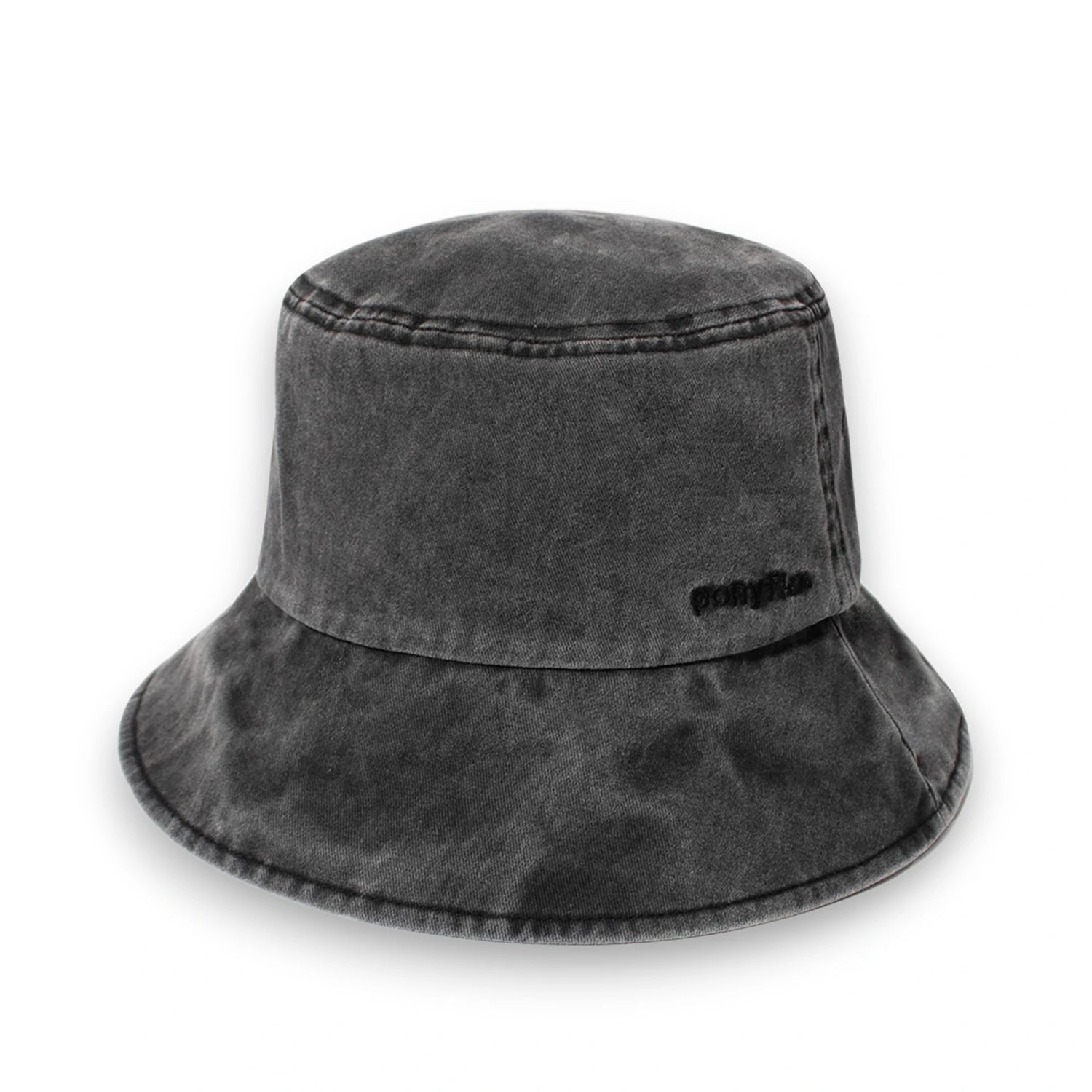 Bucket hat gris oscuro para mujer estilo vintage