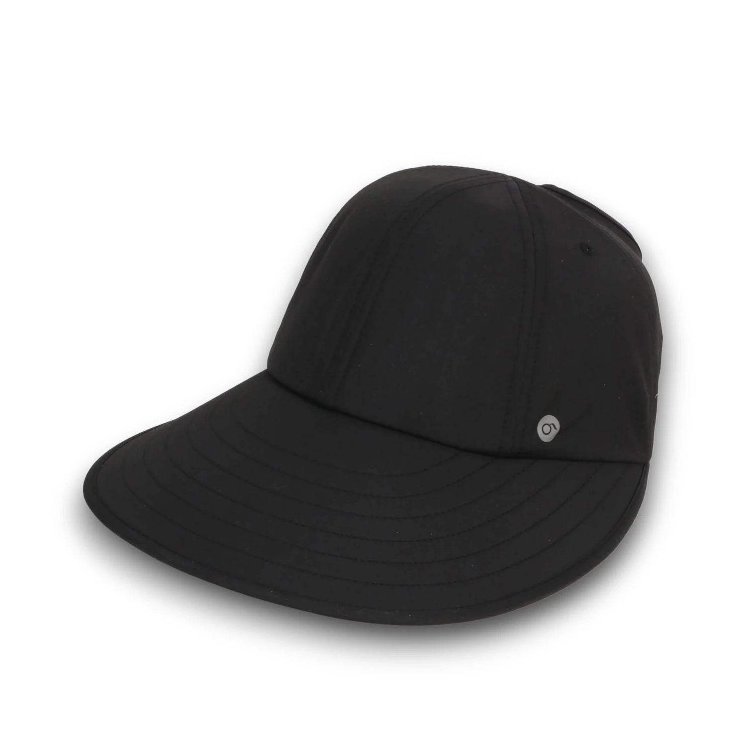 Sombrero negro con visera amplia para protección solar